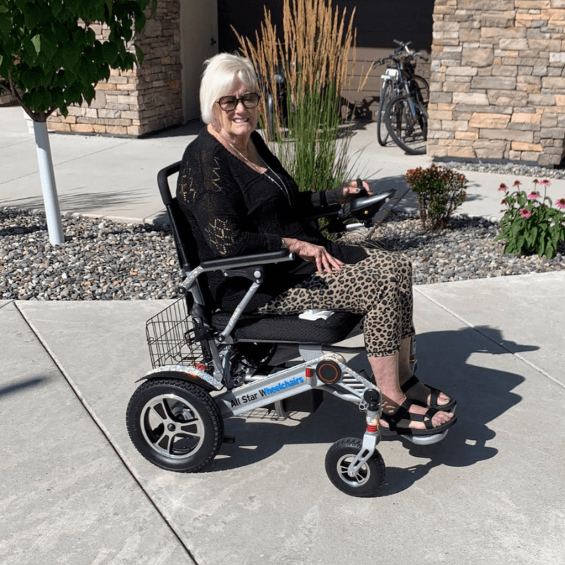 Women sit the Wheelchair