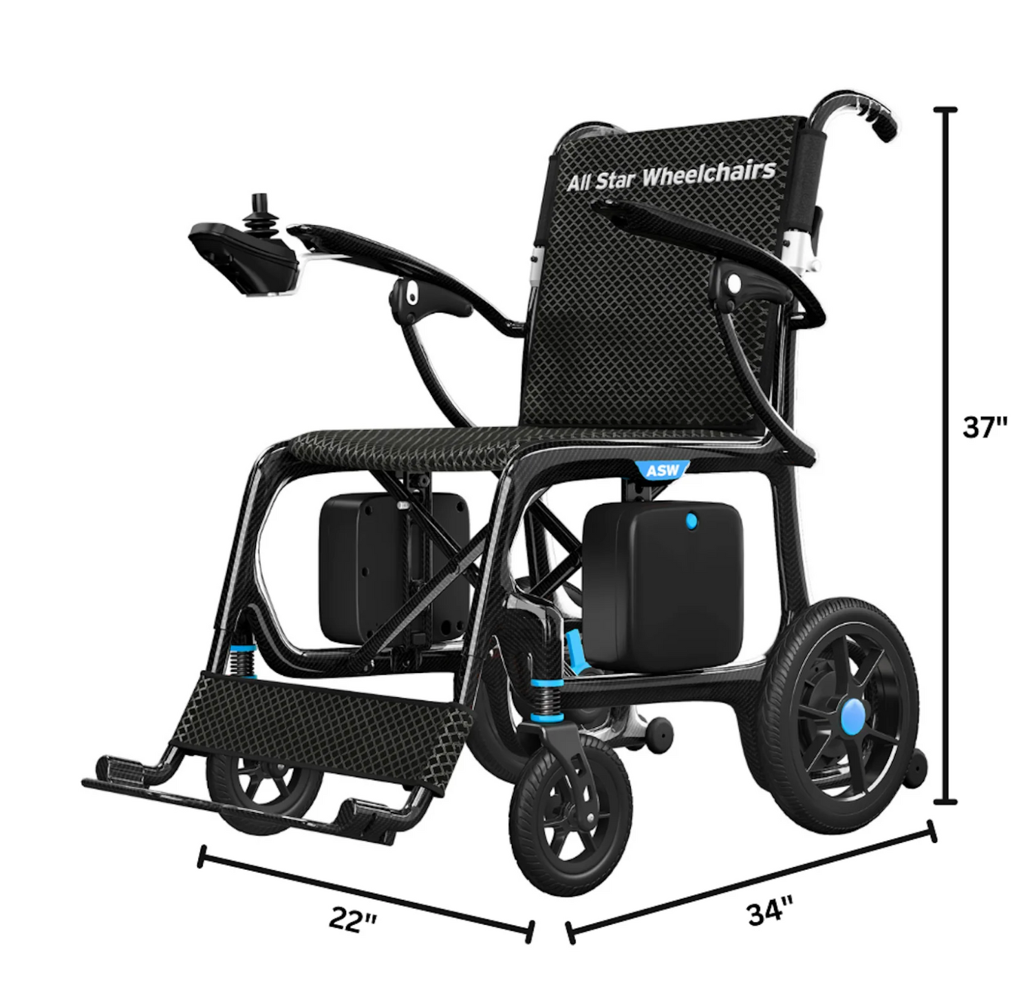Modern electric wheelchair with ergonomic design