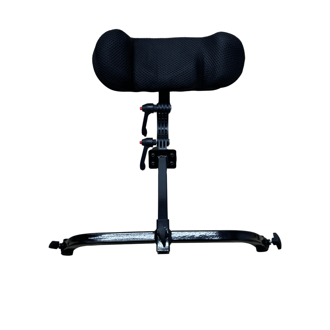 Detachable padded headrest for electric wheelchair