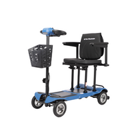 Four wheel electric mobility scooter for adults with adjustable seat