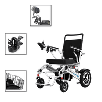 Electric wheelchair bundle with headrest, basket and cup holder